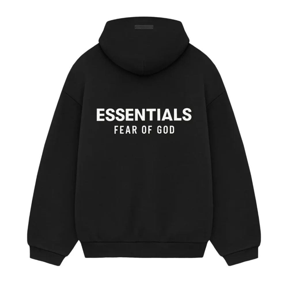 Fear of God Essentials Fleece Hoodie II 'Black' - Picture 2 of 3